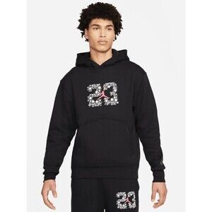 Jordan Men's Fleece Pullover Hoodie Style DJ0218-010 Size XL BLACK New with Tags